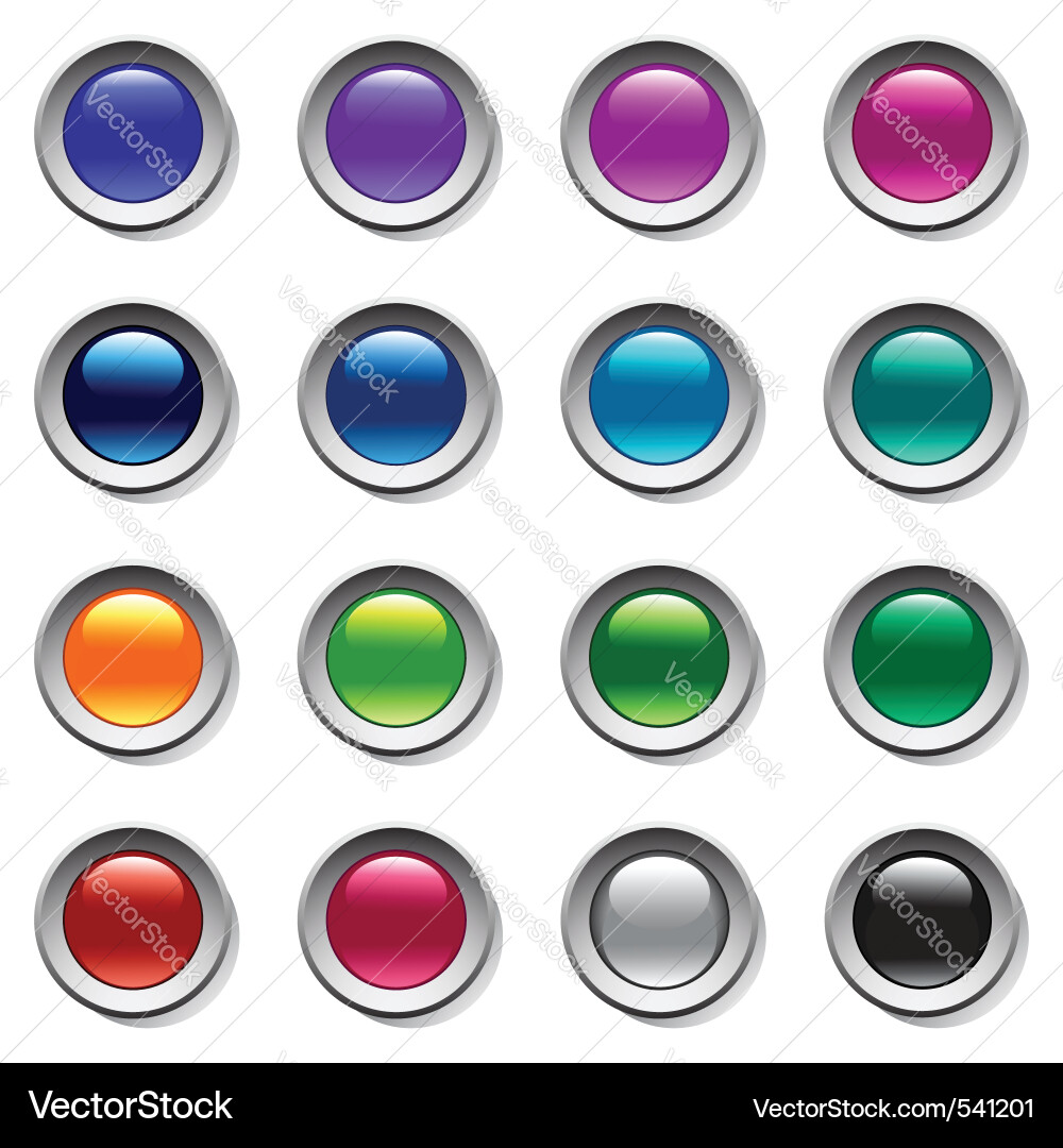Buttons set Vector Image