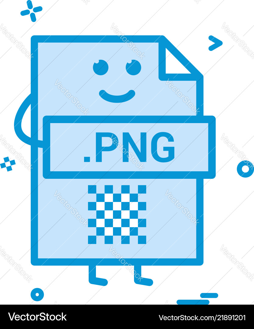 Computer png file format type icon design vector image