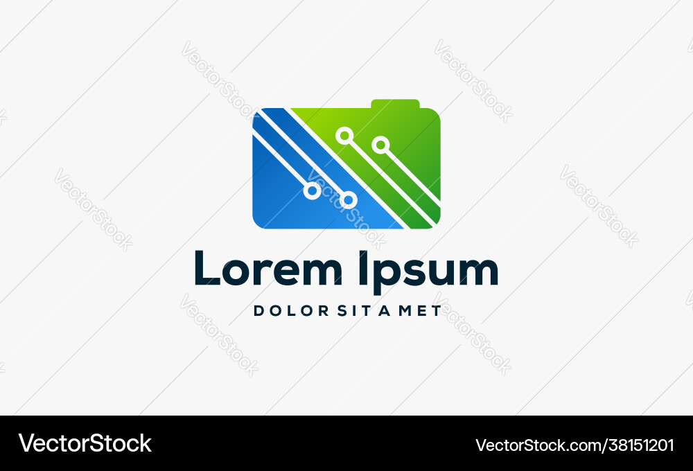 File transfer logo template data File transfer logo template data vector image