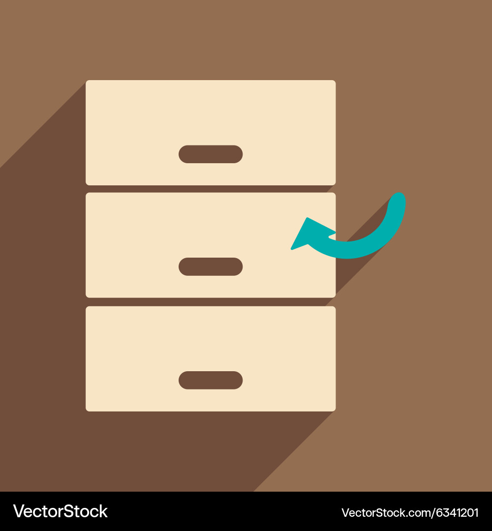 Flat with shadow icon and mobile application files vector image
