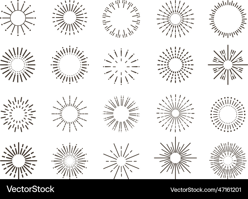 Graphical abstract sunburst hipster sun rays Vector Image