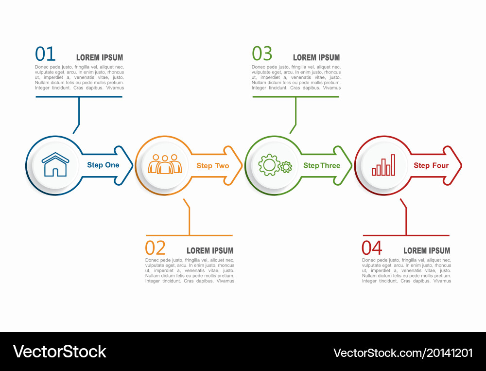 Infographic template can be used for workflow vector image