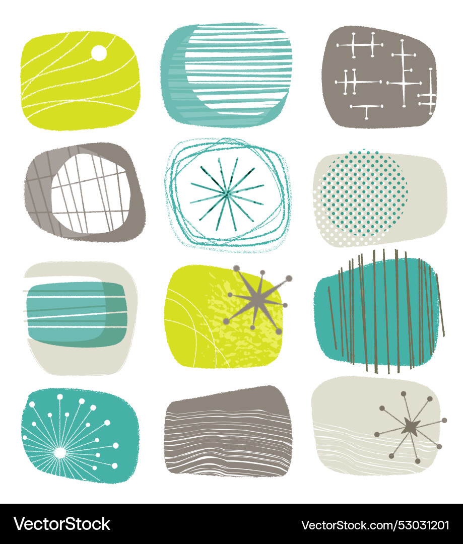 Retro Atomic Shape Pattern vector image