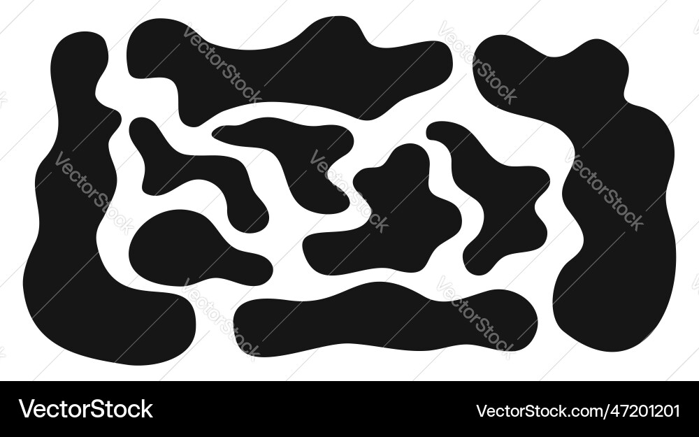 Set of irregular shapes organic blobs liquid Set of irregular shapes organic blobs liquid Vector Image