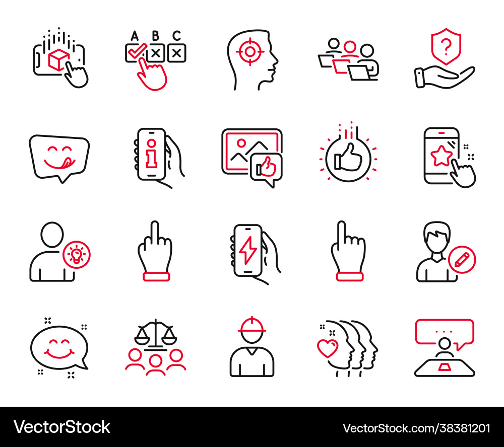Set people icons related to like photo Vector Image