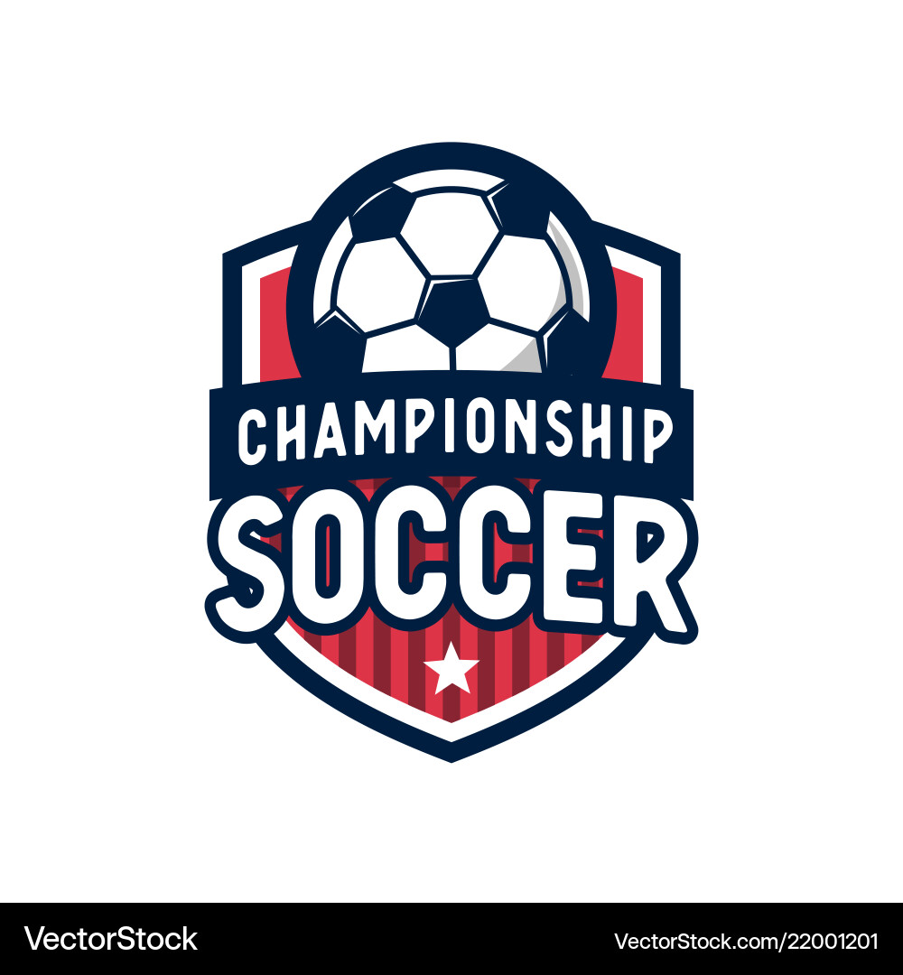 Soccer football league logo design elements Soccer football league logo design elements vector image