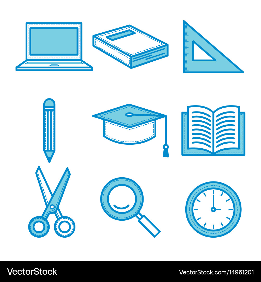 Studying related objects Vector Image