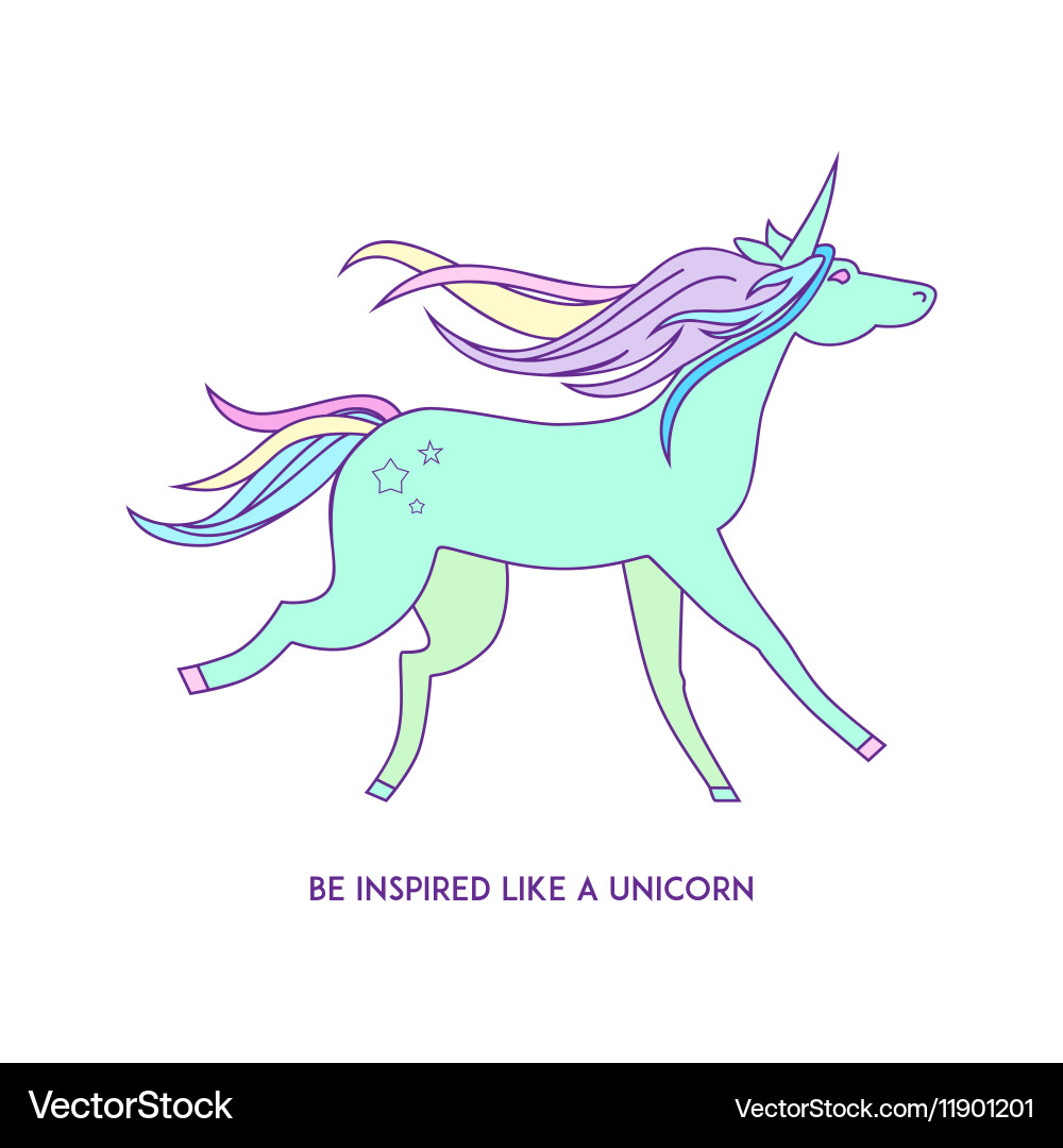Unicorn icon character 03 Vector Image