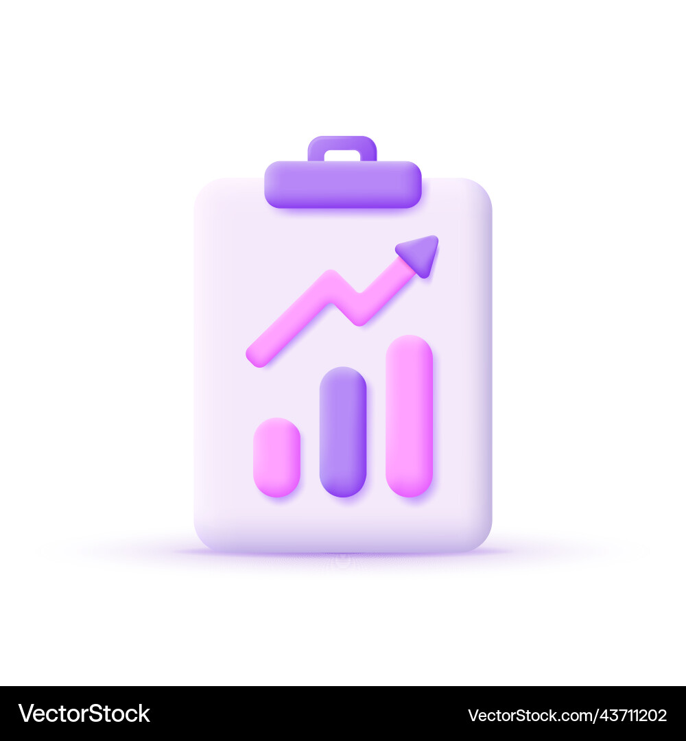 3d data analysis concept vector image