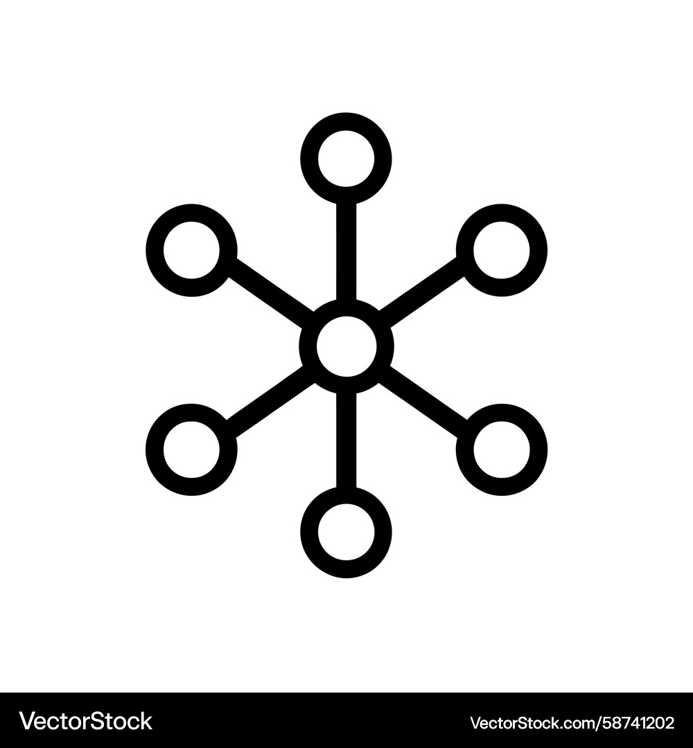 A connected network node with six linked devices A connected network node with six linked devices Vector Image