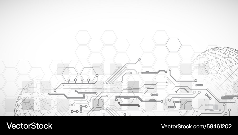 Abstract Circuit Technology Background Vector Image