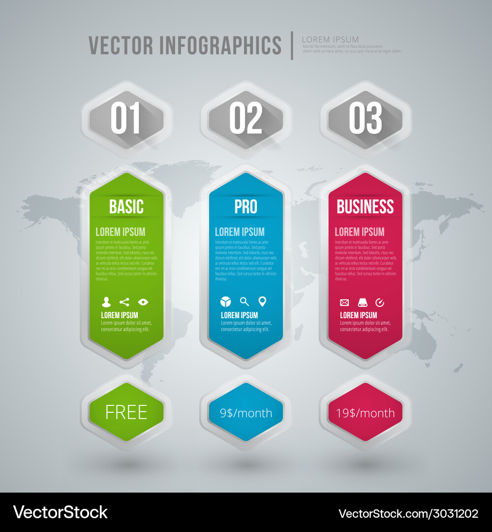 Abstract infographic design workflow layout vector image