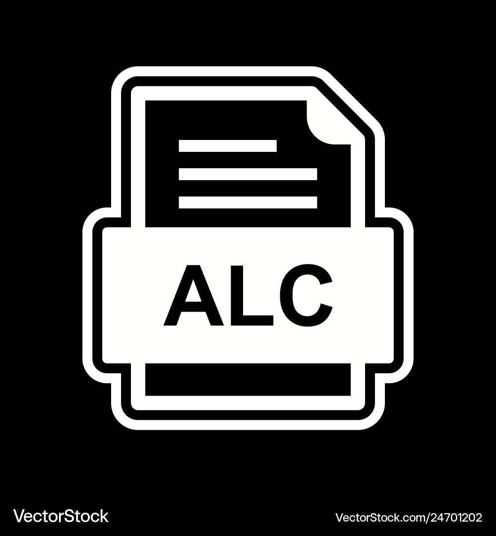 Alc file document icon Vector Image