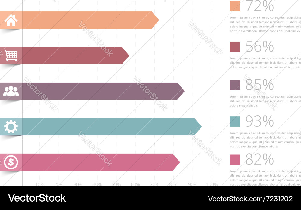 Bar graph vector image
