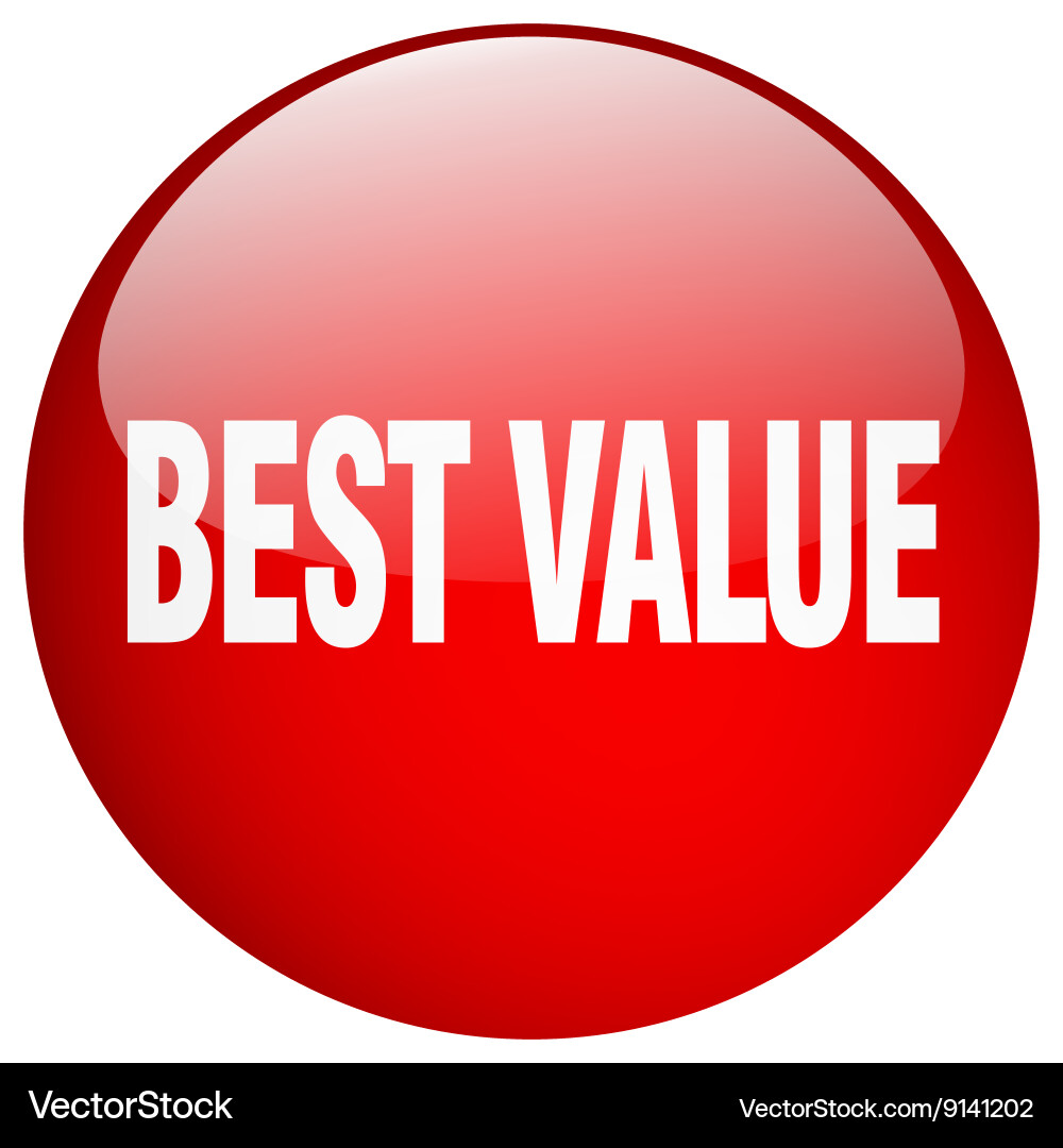 Best value red round gel isolated push button vector image