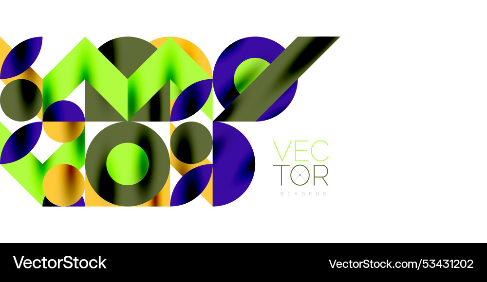 Colorful simple dynamic geometric forms circles Vector Image