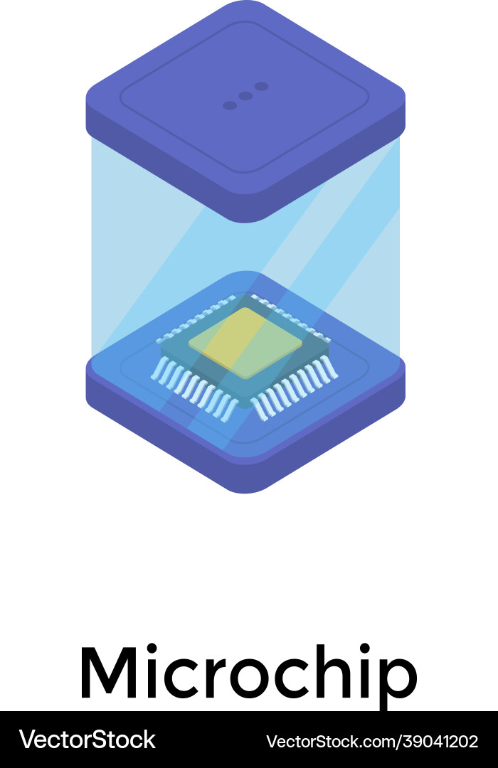 Computer microprocessor Vector Image