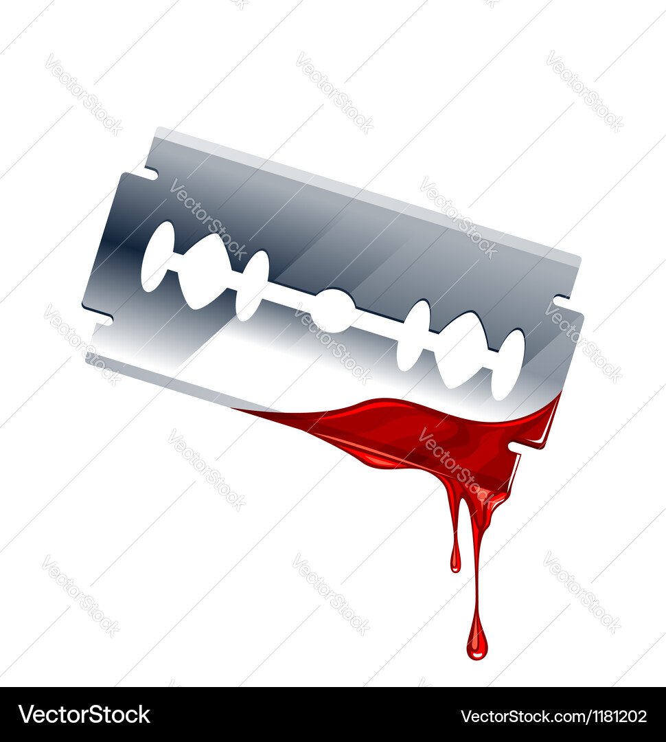 Crimson Blade with Blood Splatter Vector Image