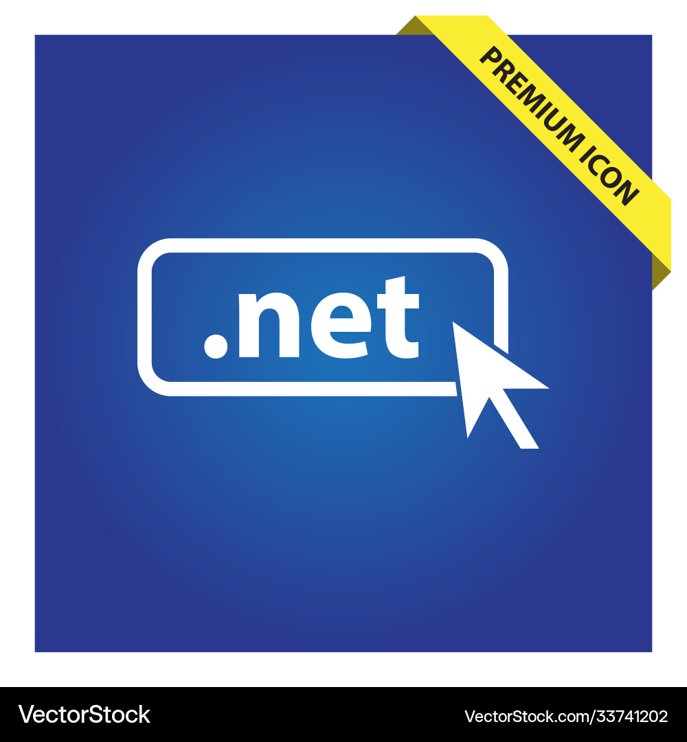 Domain net icon top-level internet vector image