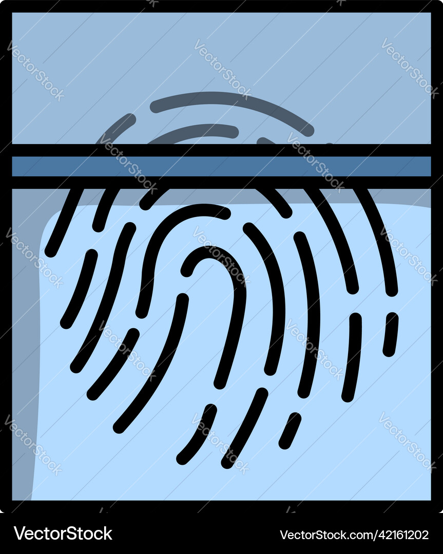 Fingerprint scan icon Fingerprint scan icon vector image