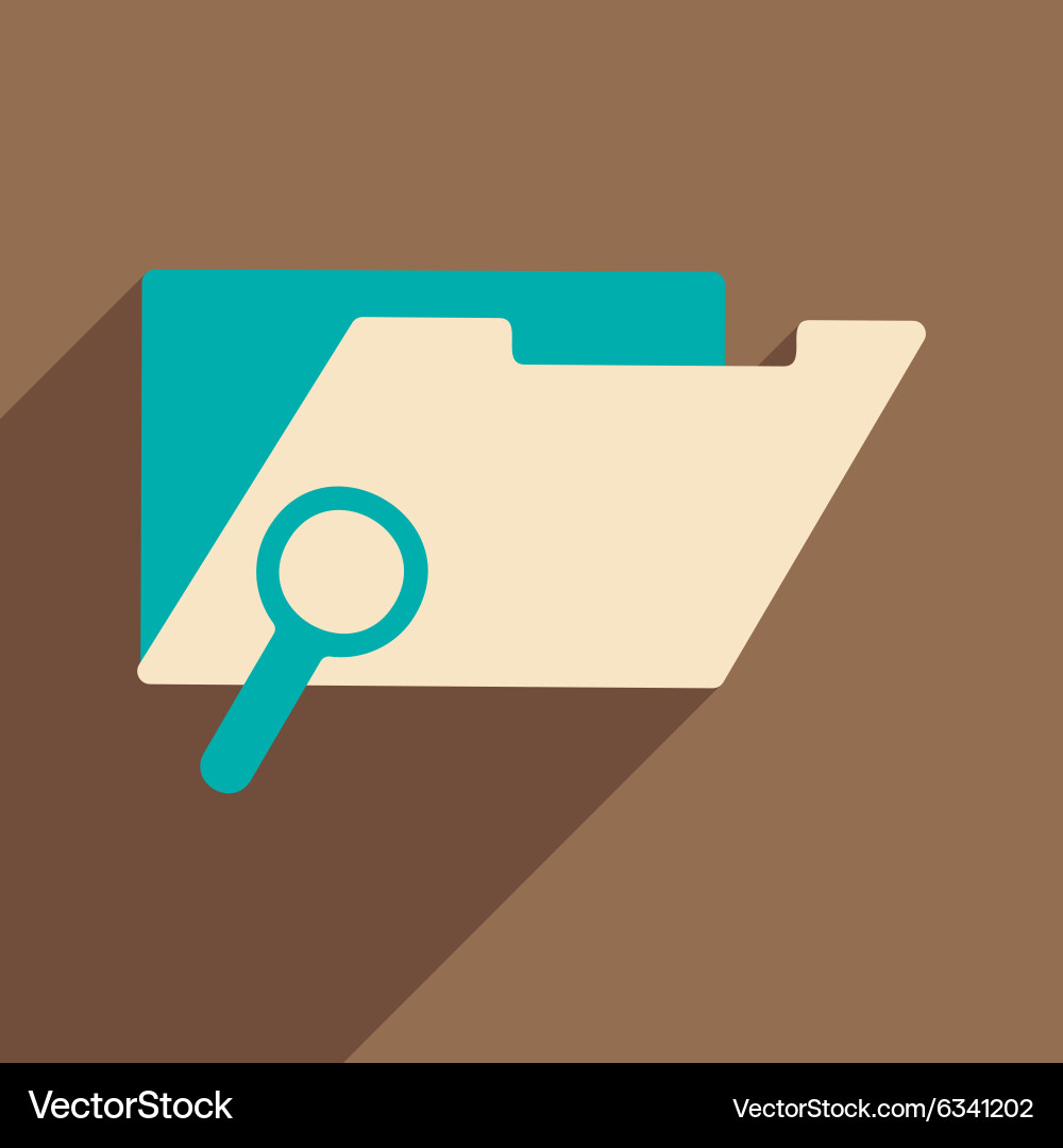 Flat with shadow icon and mobile application file vector image