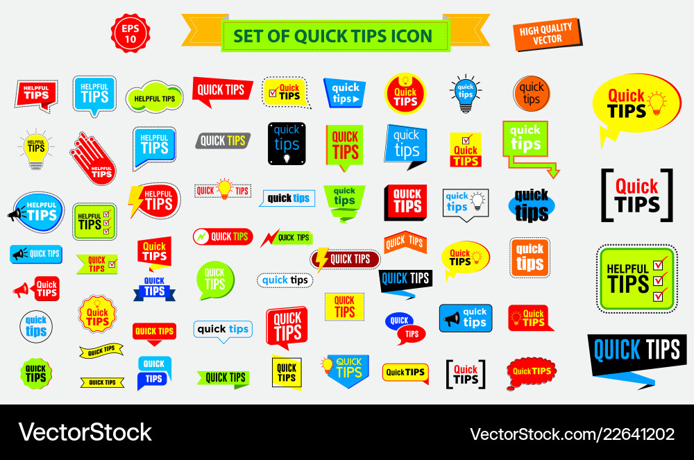Footnote & Header Tip Set vector image