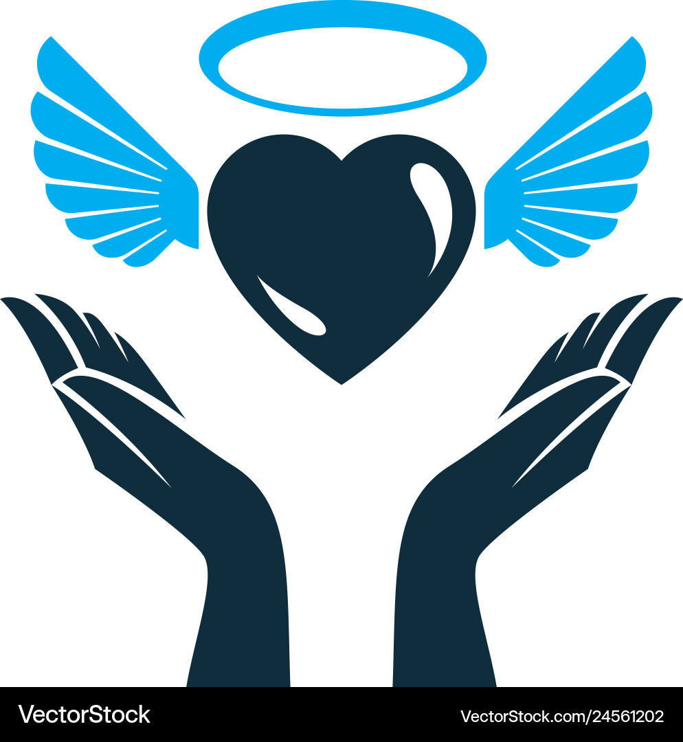 Herzgrafische Liebe und Freiheit Metapher Symbol Herzgrafische Liebe und Freiheit Metapher Symbol vektorbild