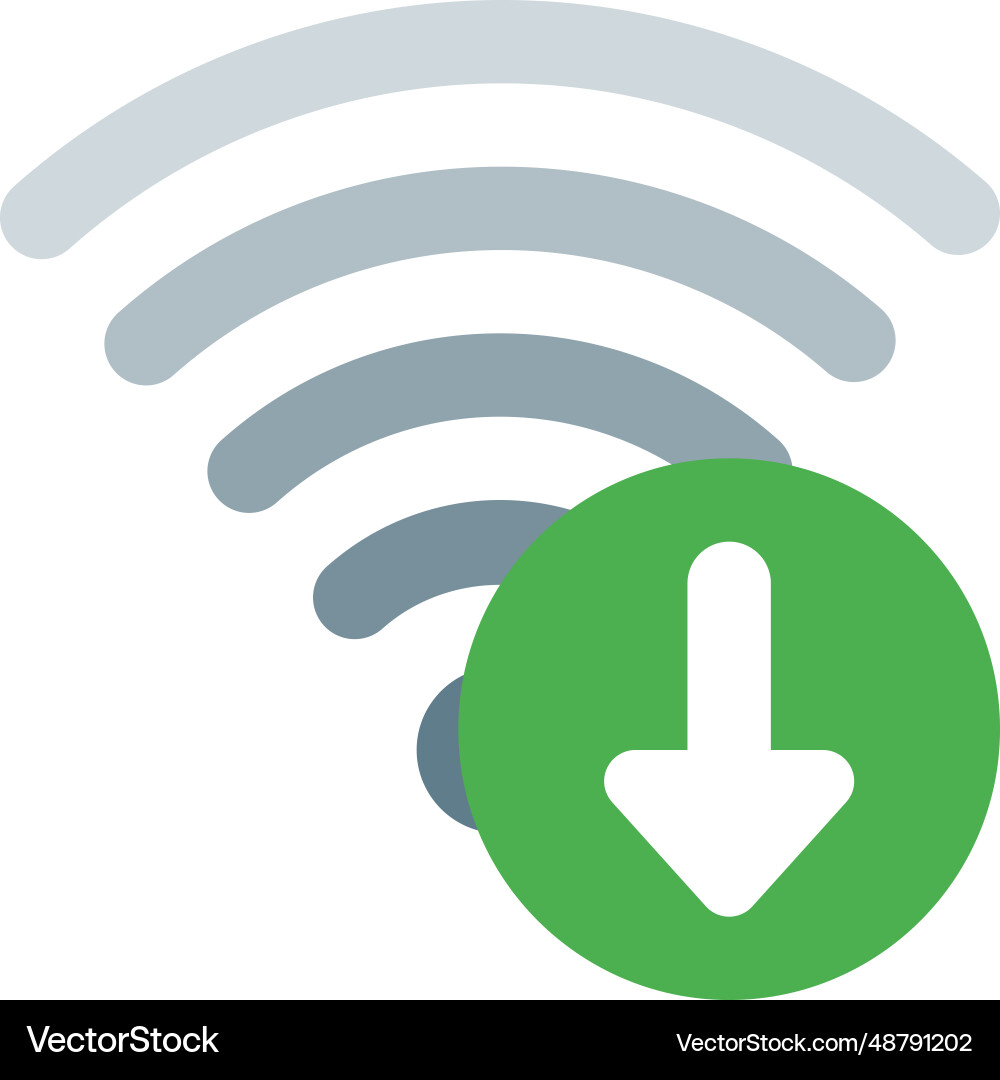 High-speed wireless internet for data downloads vector image
