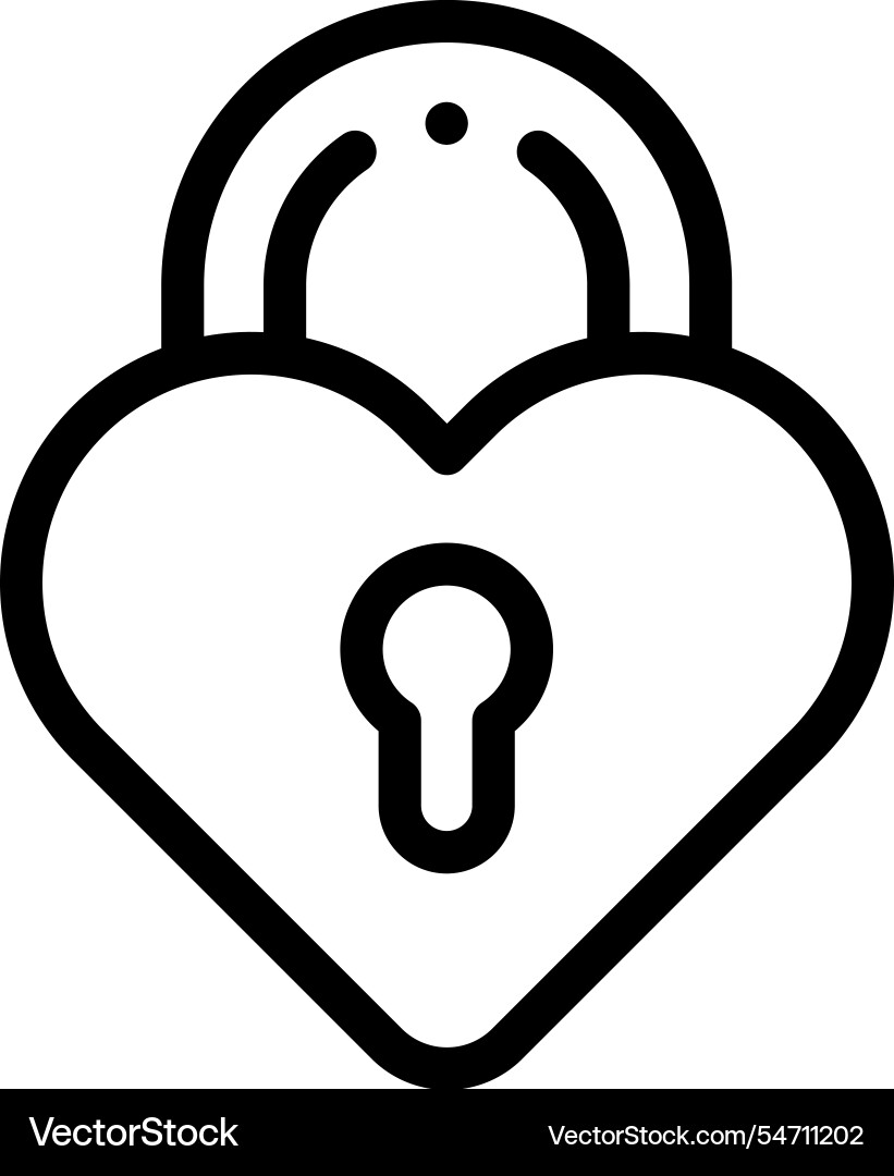 Lock icon thin linear style design isolated Lock icon thin linear style design isolated Vector Image