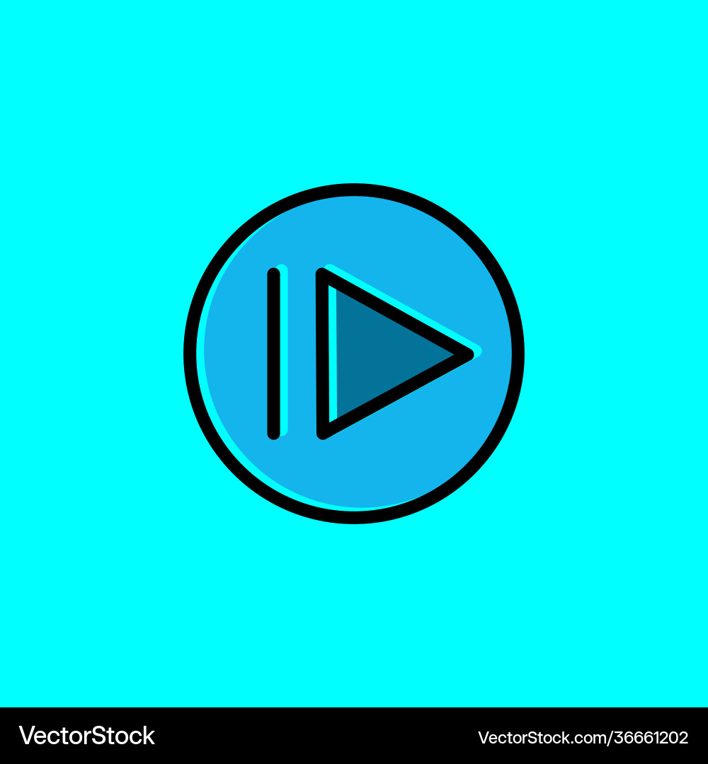 Next lineal color icon with circle simple mobile Next lineal color icon with circle simple mobile vector image