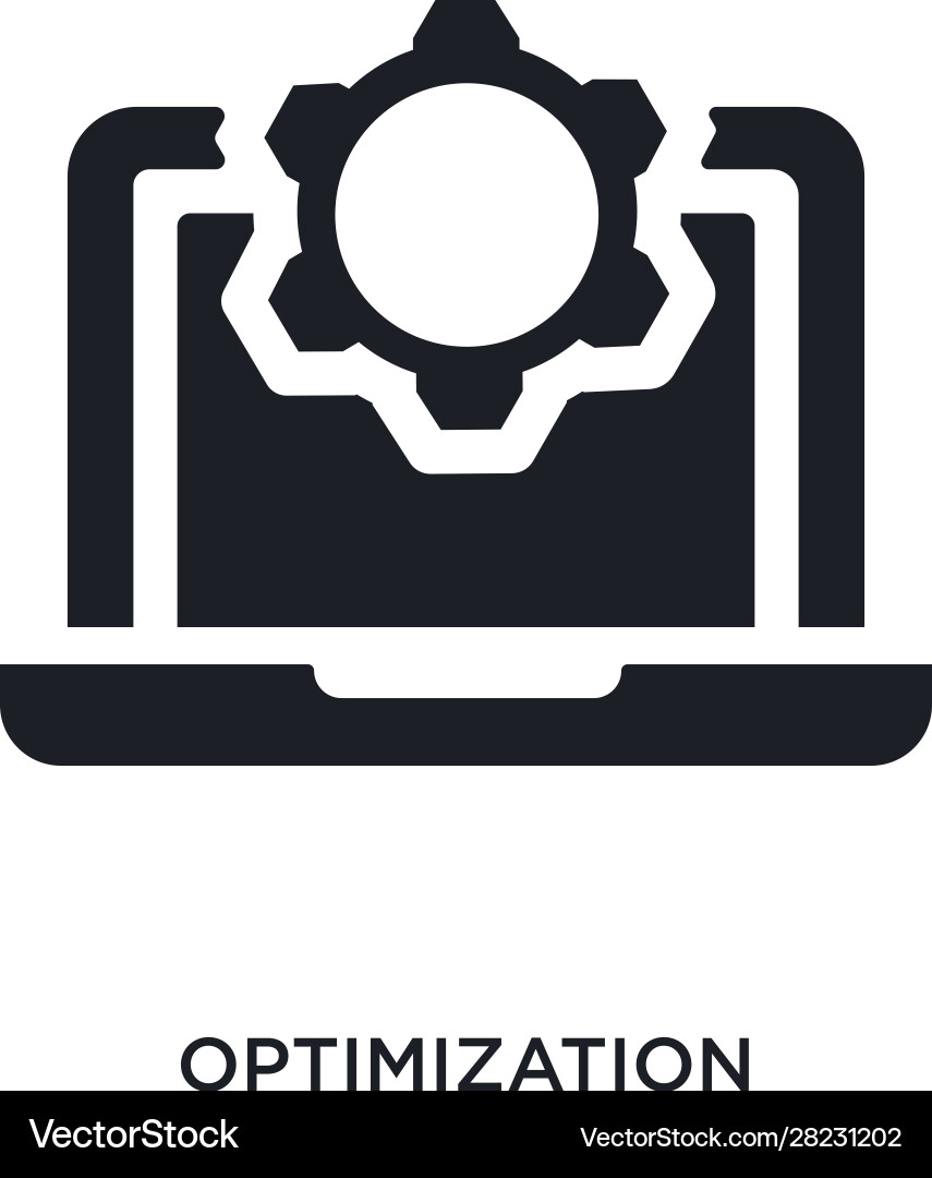 Optimization isolated icon simple element from Vector Image
