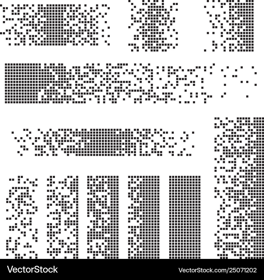 Pixel Dissolution - Fragmentation Effect vector image