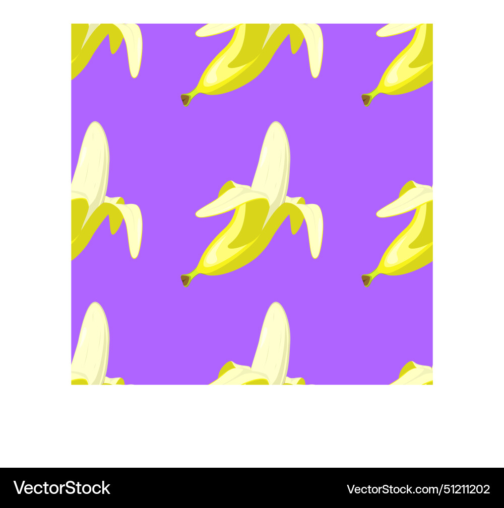 Seamless pattern with bananas in flat style Seamless pattern with bananas in flat style Vector Image