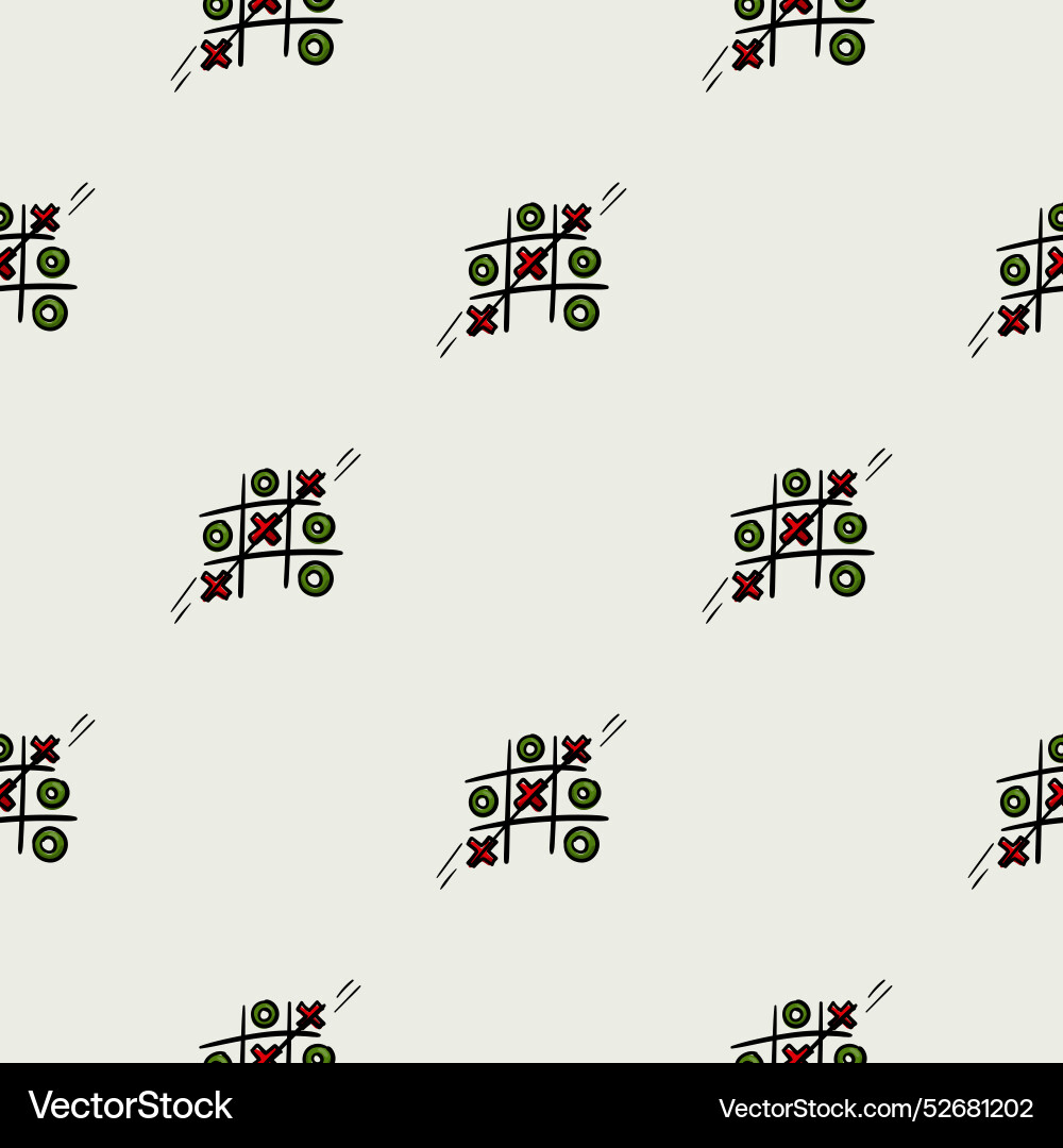 Seamless pattern with tic-tac-toe game icons Seamless pattern with tic-tac-toe game icons vector image