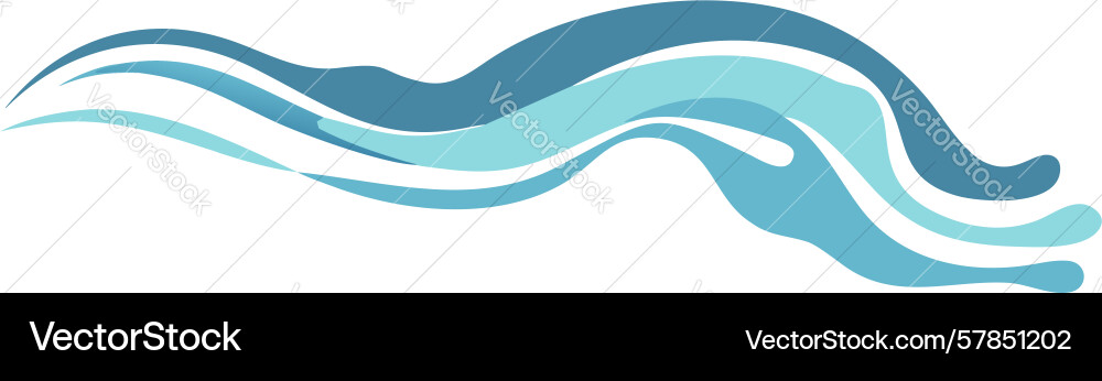 Smooth wavy line for abstract flow design Vector Image