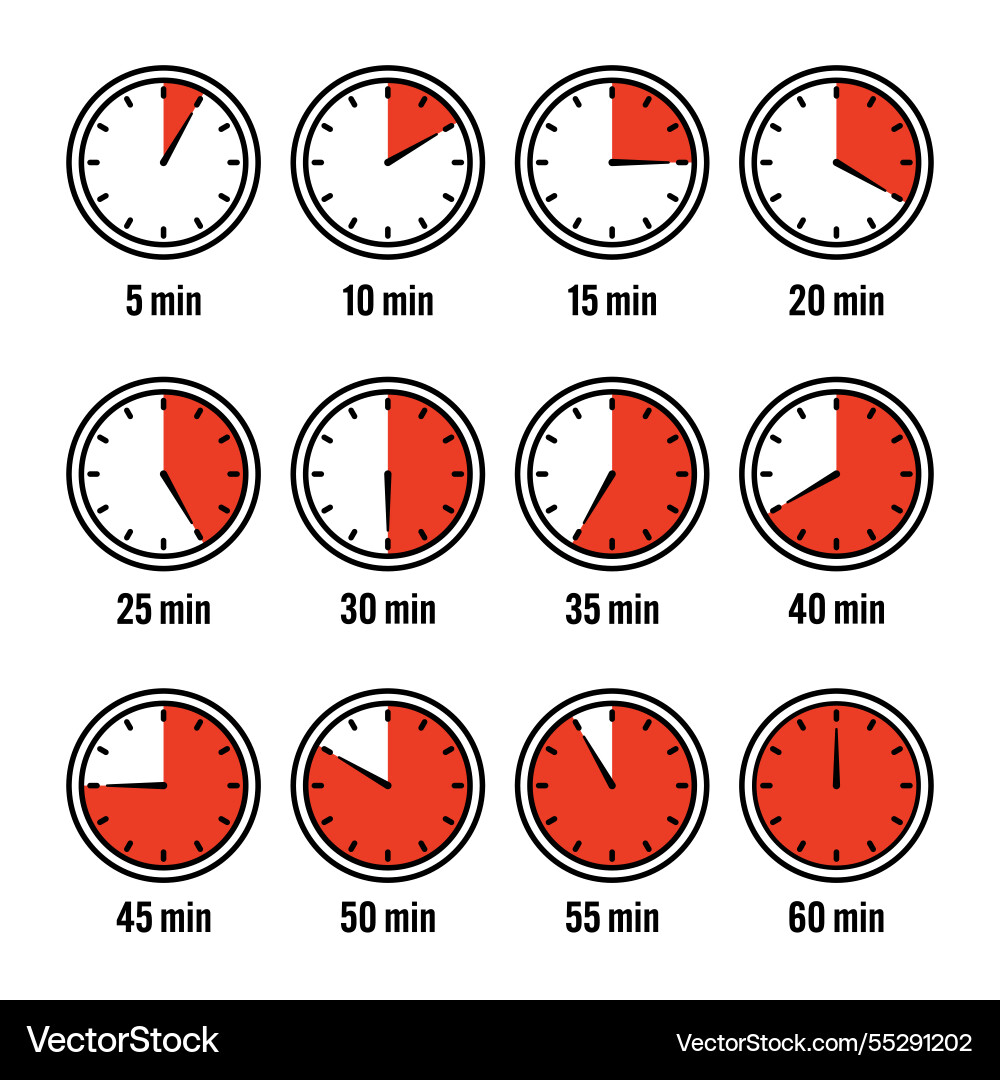 Stopwatch icons colorful simple chronometer time Stopwatch icons colorful simple chronometer time vector image