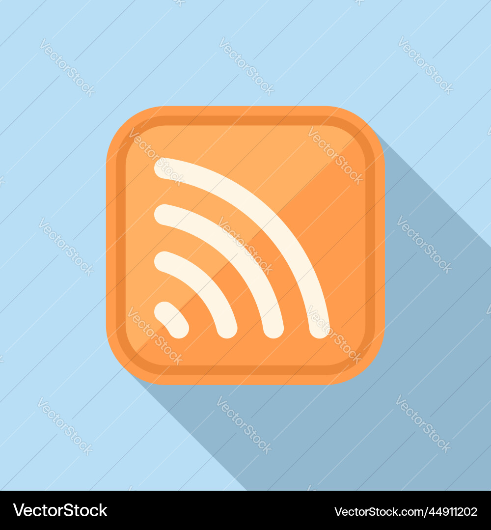 Stream icon flat computer interface vector image