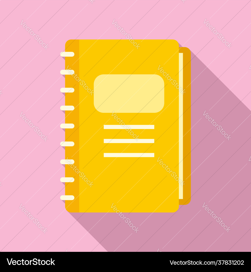 Syllabus daily notebook icon flat style Syllabus daily notebook icon flat style vector image