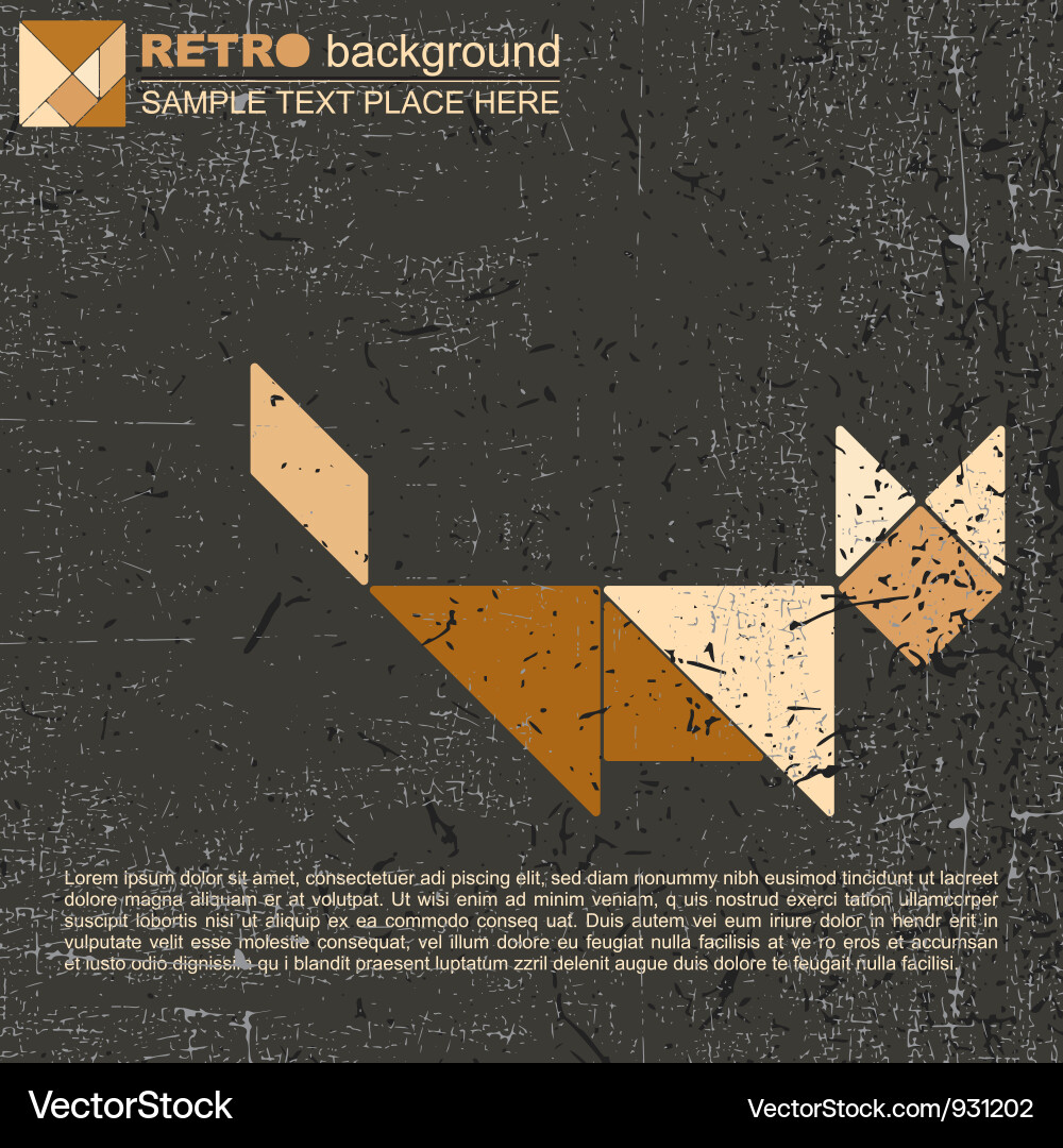 Tangram cat Vector Image