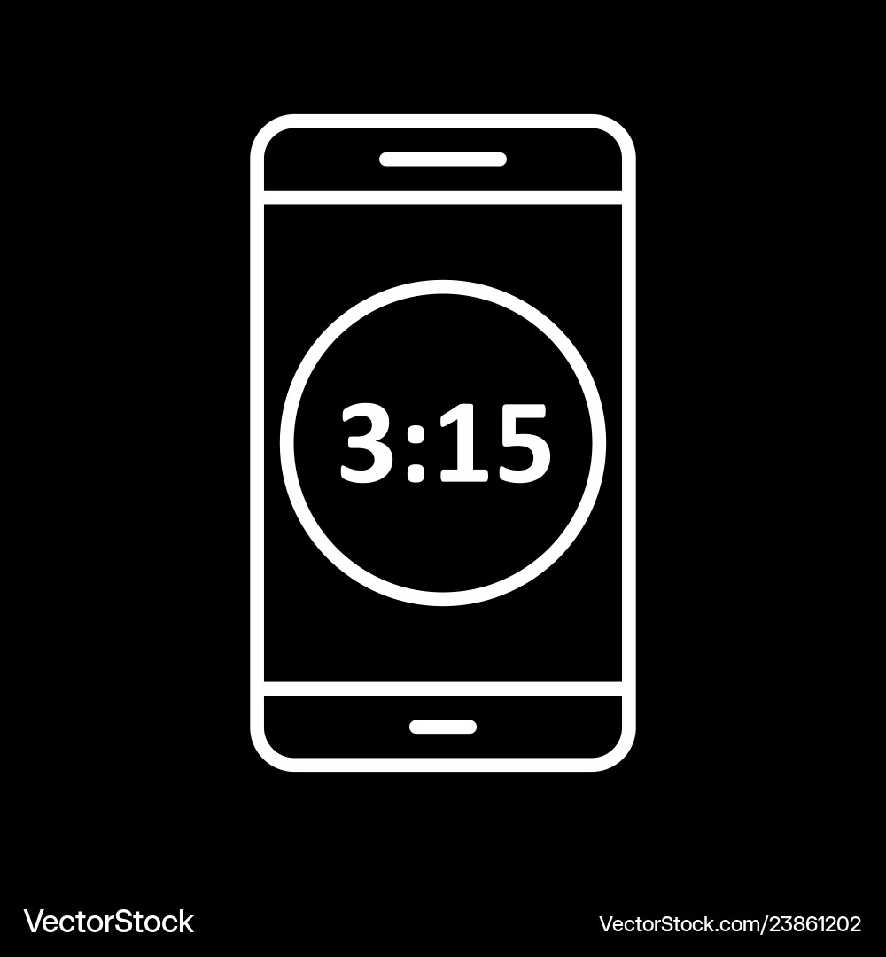 Time display mobile application icon Vector Image