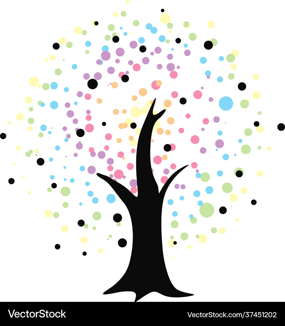 Tree abstract design isolated vector image
