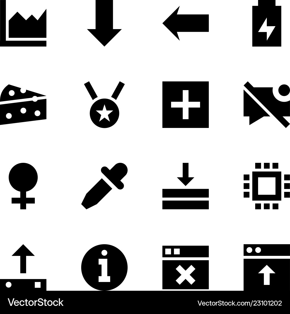 Ui set of icons Vector Image