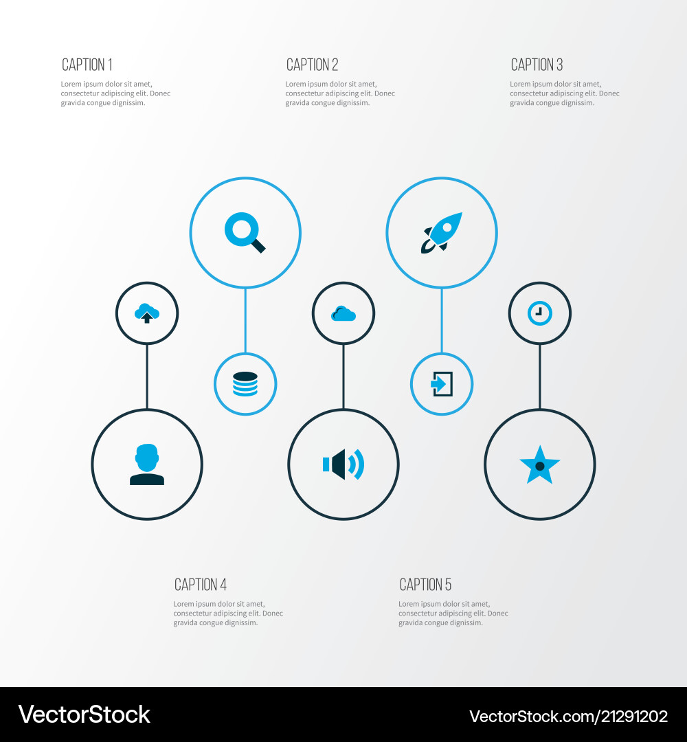 User icons colored set with cloud sound User icons colored set with cloud sound vector image