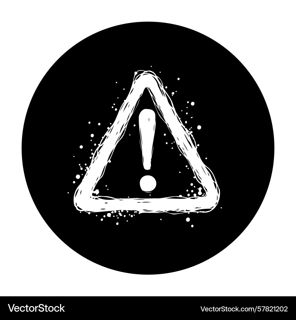 Warning exclamation mark icon in triangle shape Warning exclamation mark icon in triangle shape Vector Image