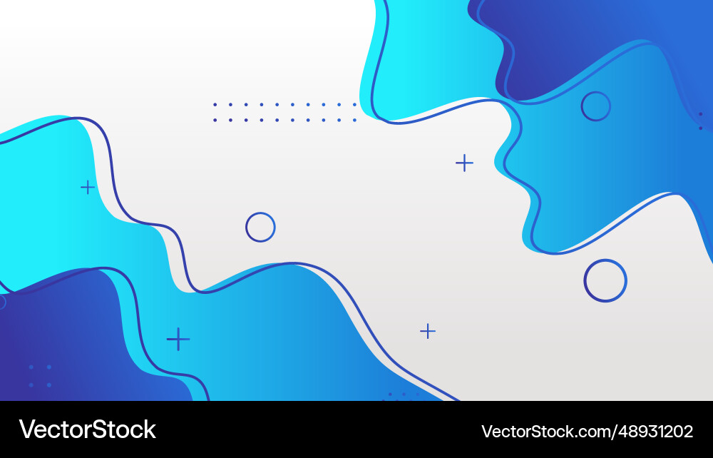 White and blue gradient dynamic fluid shapes White and blue gradient dynamic fluid shapes vector image