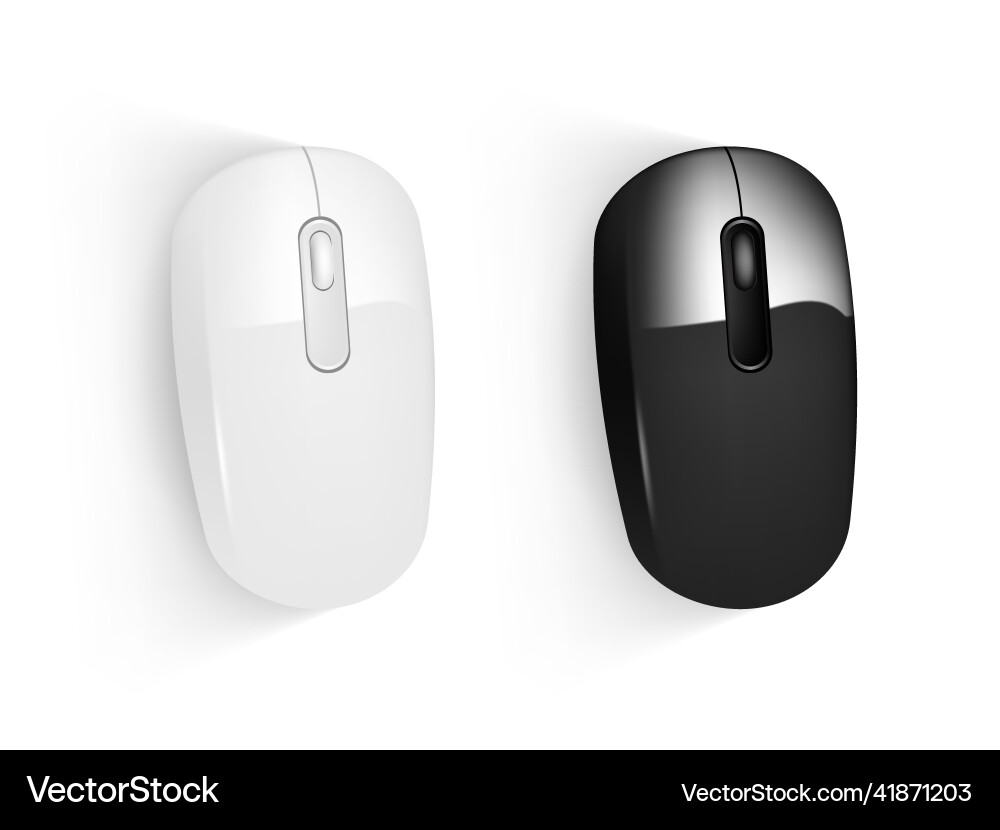 Abstract modern computer mouse on white background vector image