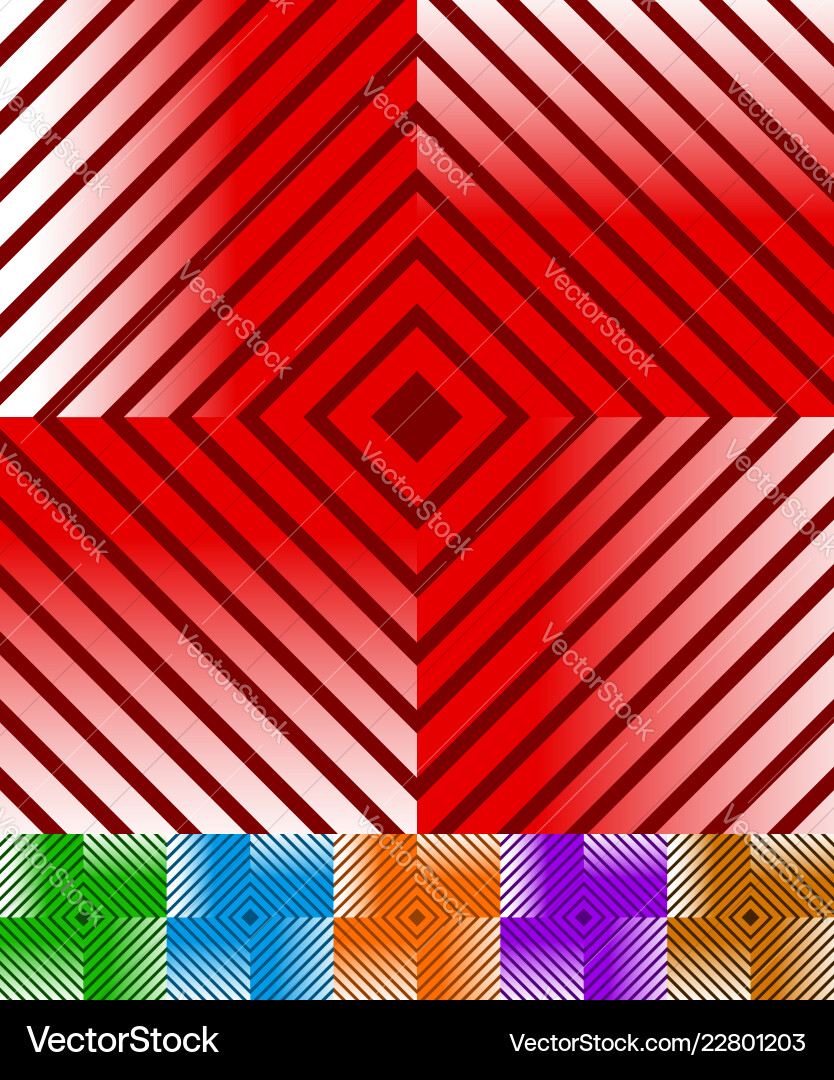 Abstract square pattern with gradient fills Vector Image