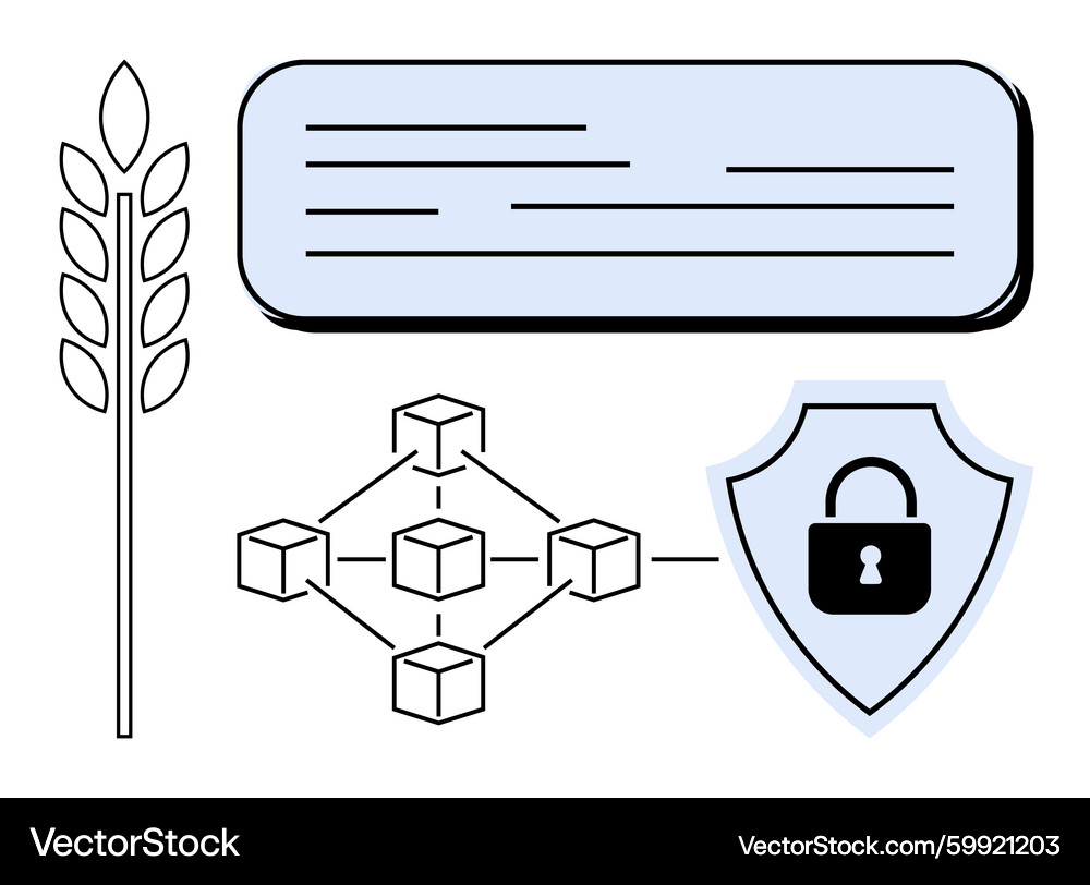Blockchain for Farm Traceability – Royalty-Free Vector | VectorStock