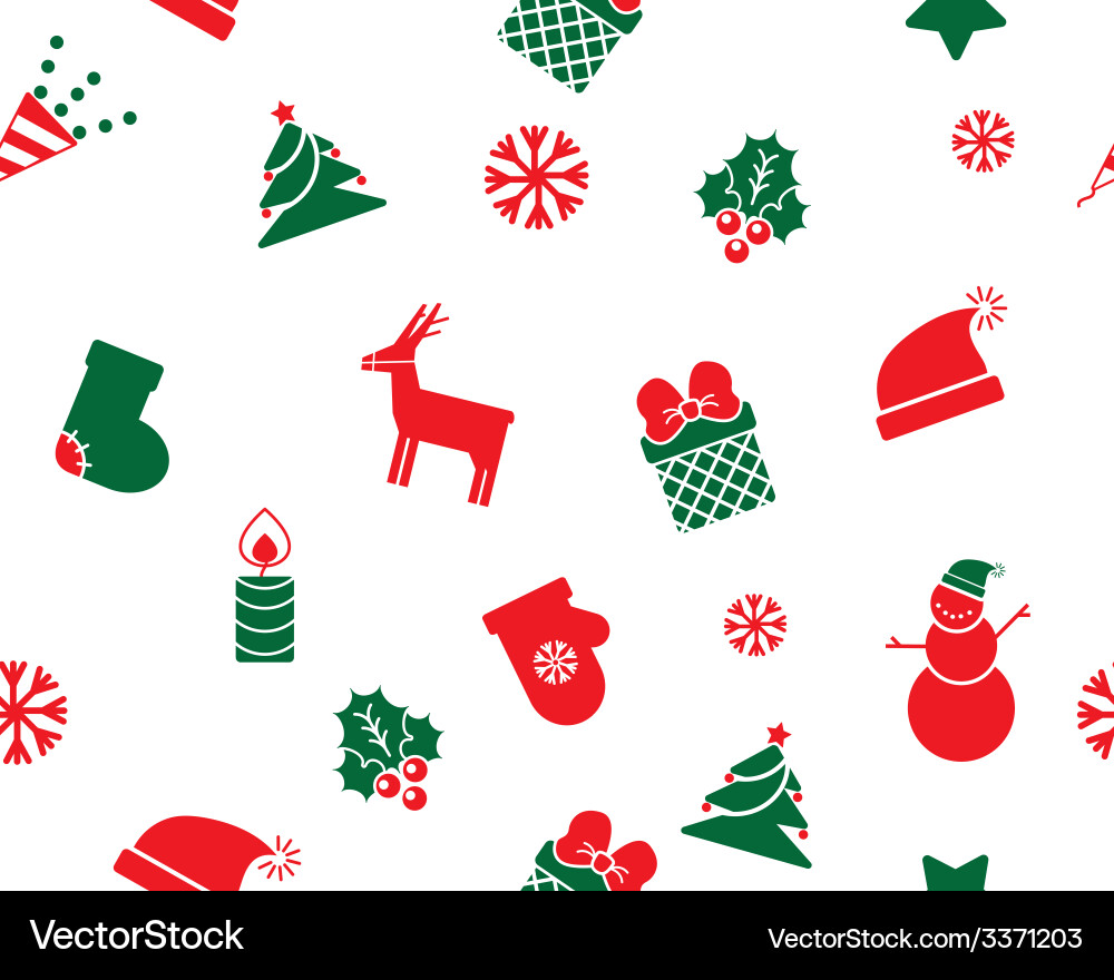 Christmas Toy Seamless Pattern Vector Image