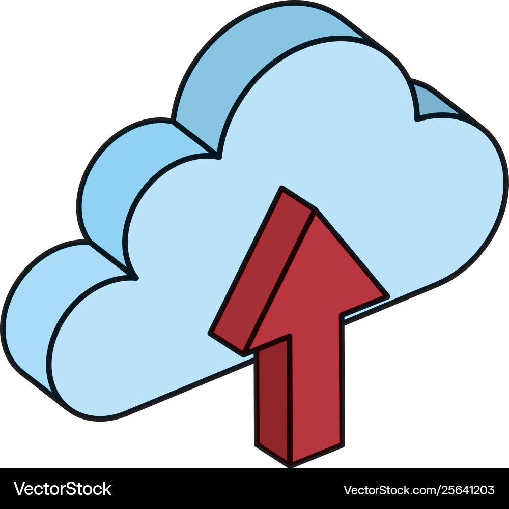 Cloud Computing mit Daten-Upload Cloud Computing mit Daten-Upload vektorbild